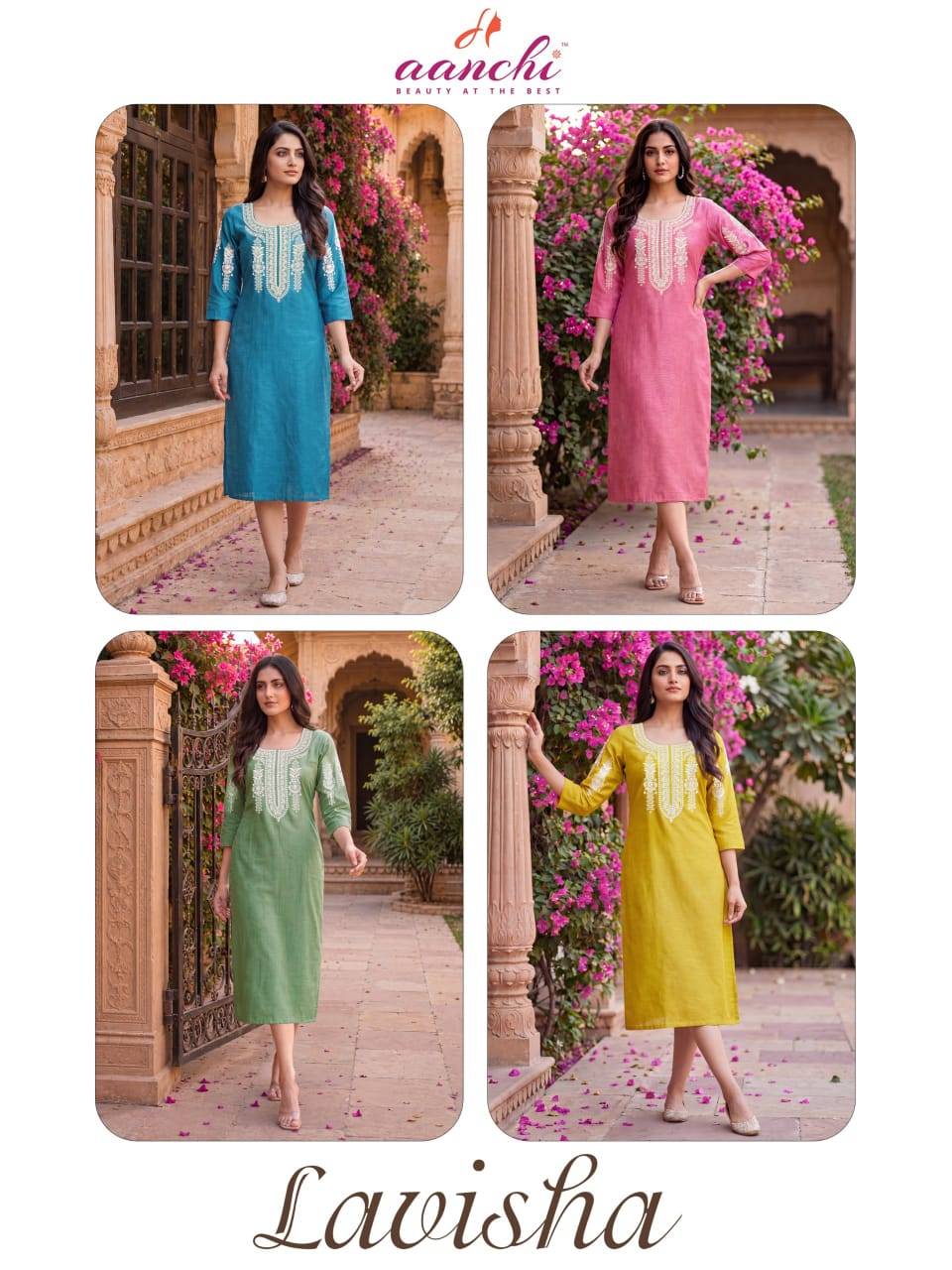 LAVISHA By AANCHI Stylish Beautiful Colourful Cotton Kurti At Wholesale Price
